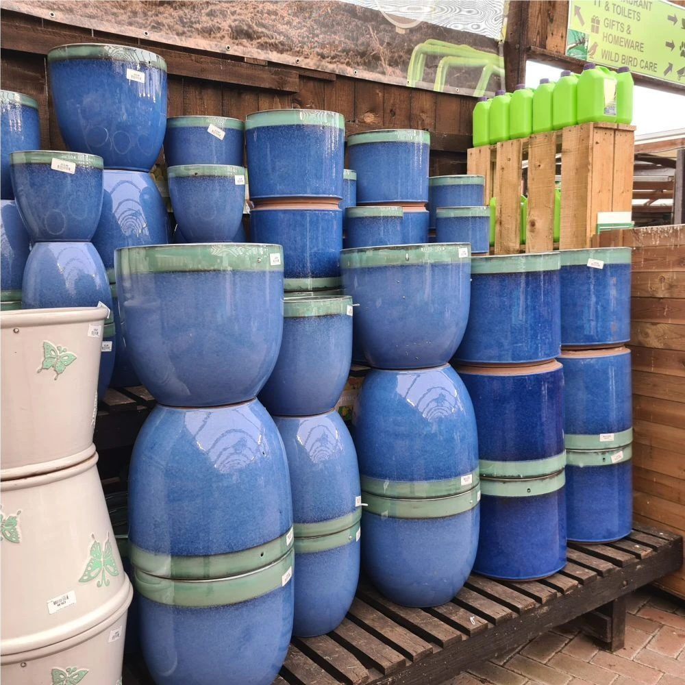 Woodlodge 31cm Sapphire Two Tone Cylinder Pot 2 Woodlodge 31cm Sapphire Two Tone Cylinder Pot - Image 2