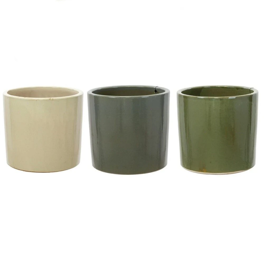 Woodlodge 25cm Conical Glazed Pot (Choice Of 3) 1 Woodlodge 25cm Conical Glazed Pot (Choice Of 3)