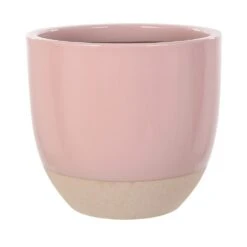Woodlodge 26cm Pastel Pink Glazed Egg Pot