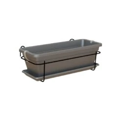 Artevasi 60cm Anthracite Venezia Plant Box Balcony Kit