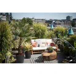 Elho 30cm Living Black Greenville Round Planter -Garden Sales Store 8711904332358 5