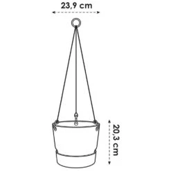 Elho 24cm Leaf Green Greenville Hanging Basket Planter -Garden Sales Store 8711904332440 3