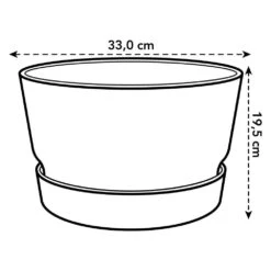 Elho 33cm Leaf Green Greenville Bowl Planter -Garden Sales Store 8711904332464 3