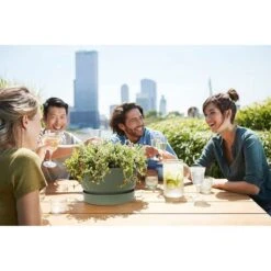 Elho 33cm Leaf Green Greenville Bowl Planter -Garden Sales Store 8711904332464 5