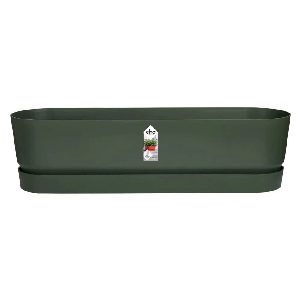 Elho 70cm Leaf Green Greenvillle Long Trough Planter 1 Elho 70cm Leaf Green Greenvillle Long Trough Planter