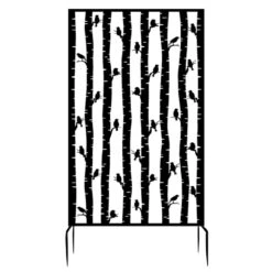 Fallen Fruits 186cm Black Birds Metal Privacy Screen