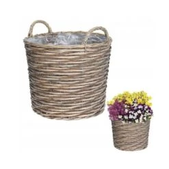 Koopman 39cm Wicker Basket Planter 5 Koopman 39cm Wicker Basket Planter -Garden Sales Store 8719202993394 3